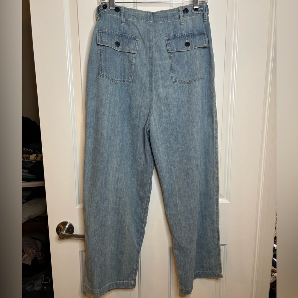 EUC James Perse Womens Light Blue Drawstring Denim Utility Pant size 26 - Picture 8 of 10